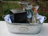 Gift basket in the silent auction of the Spring Fling